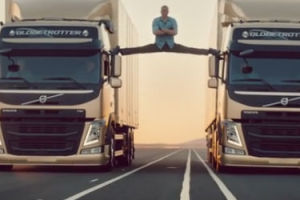 Jean-Claude Van Damme Stages Split in Volvo Truck Ad