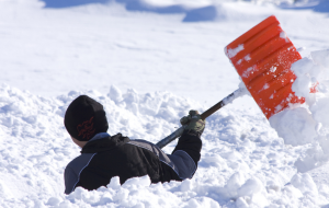 Digging snow