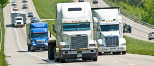 Trucks on highway