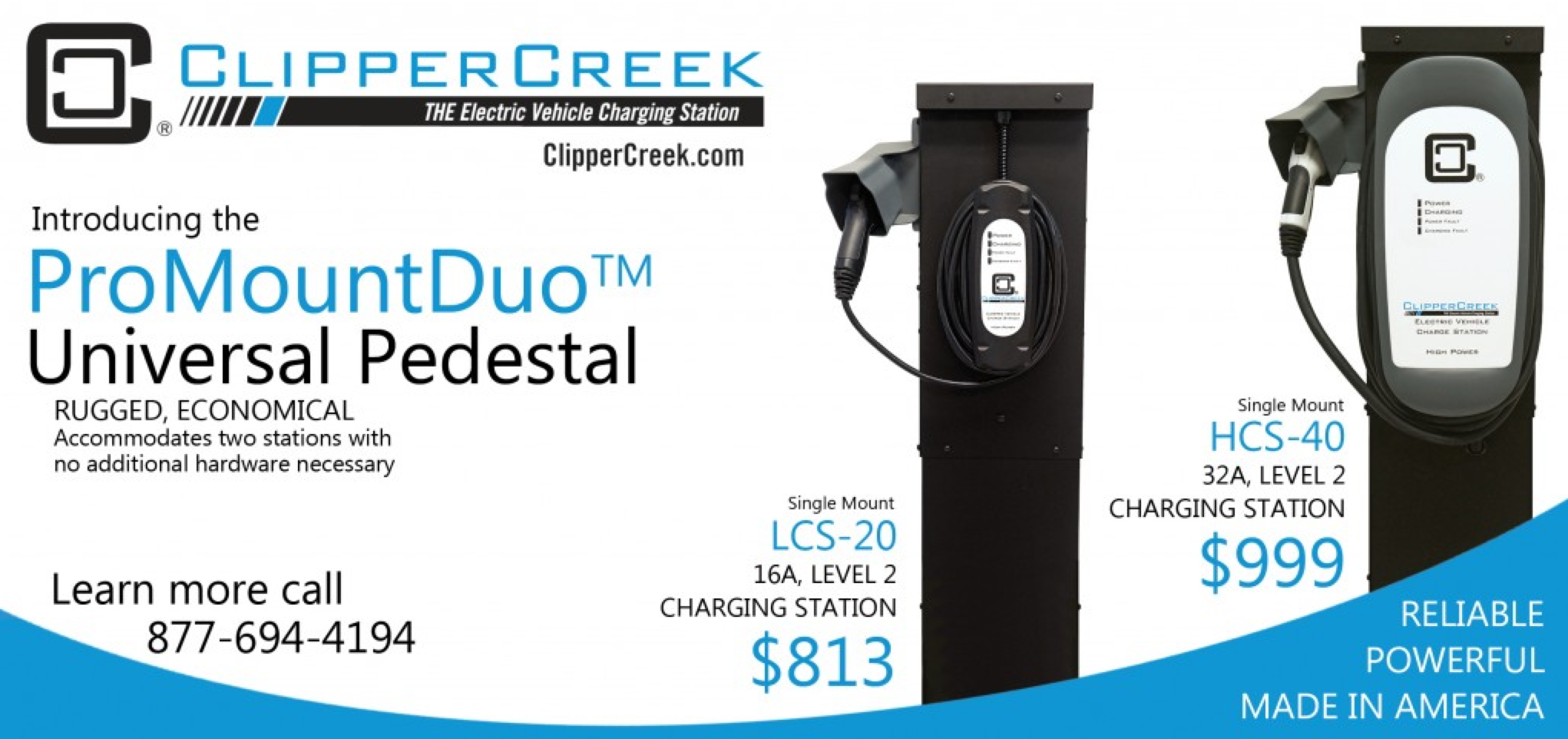 ClipperCreek debuts lowest priced EV charging pedestal, now available for  $434 : Fleet News Daily