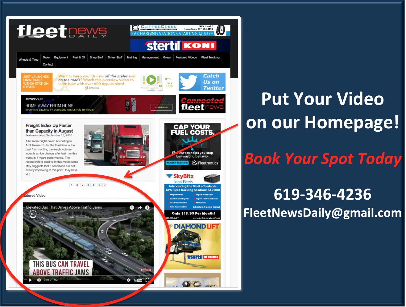 Fleet News Daily Introduces New Featured Video “Big Screen” on Homepage