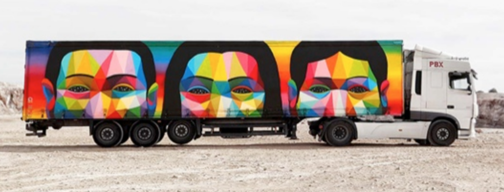 art photo of truck