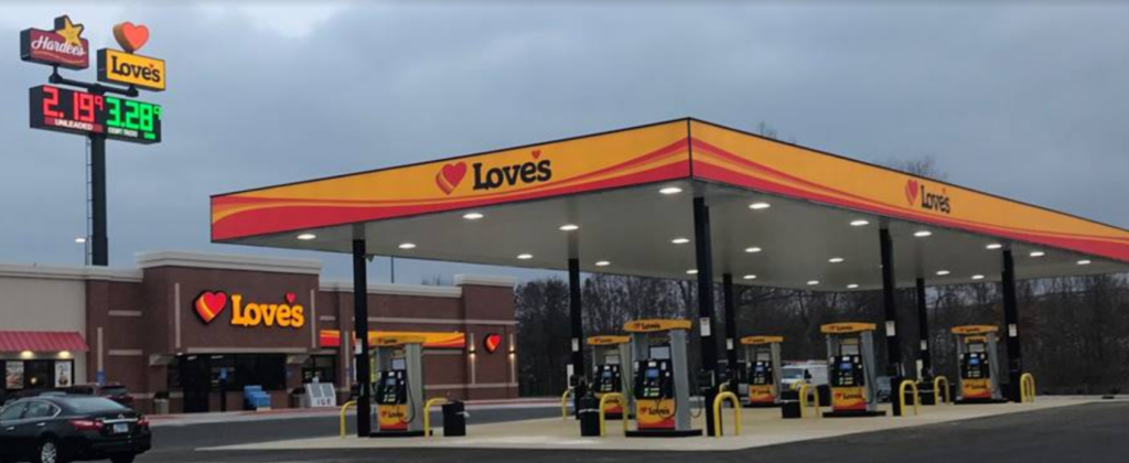 does love's travel stop have reserved parking