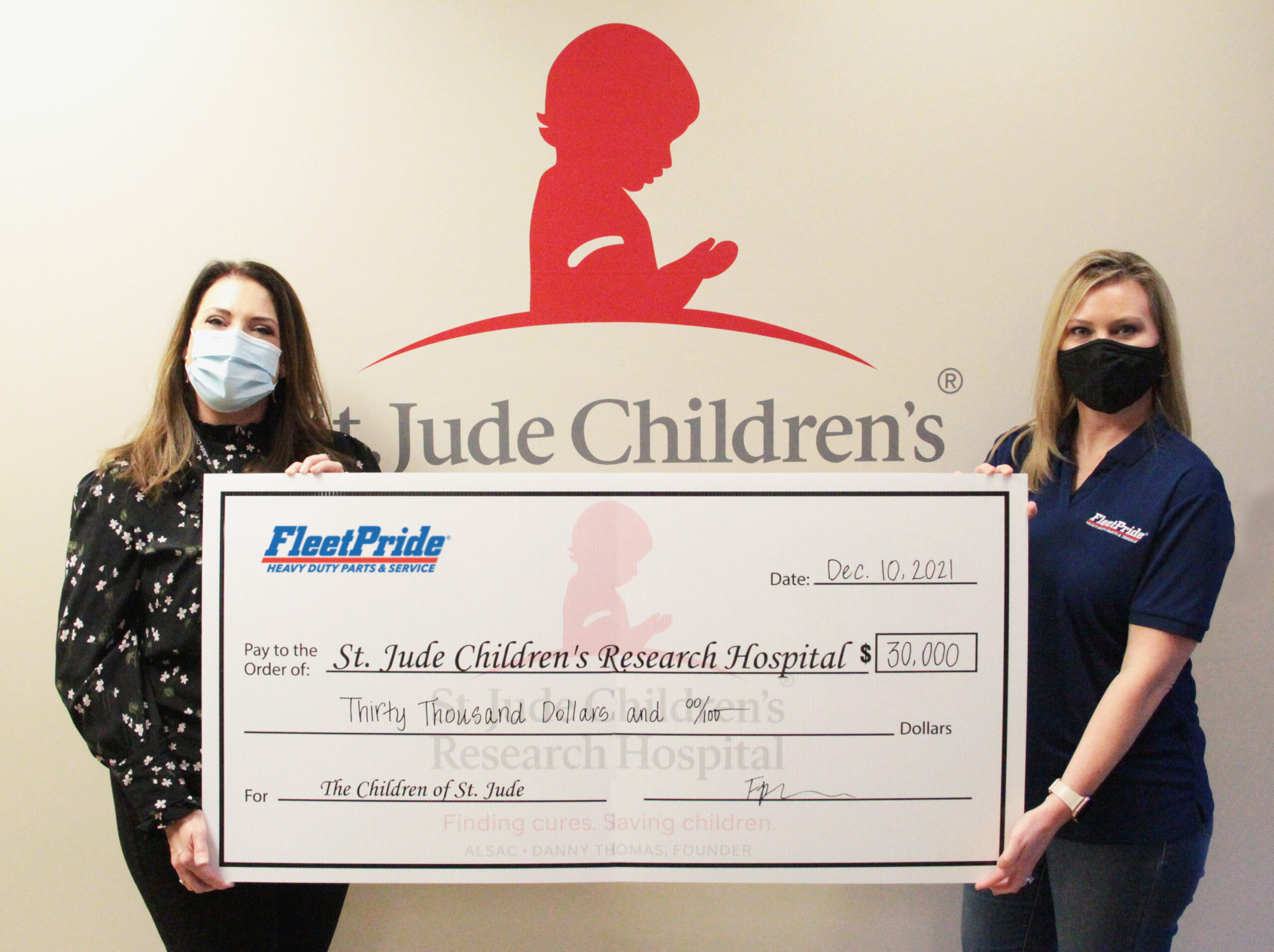 FleetPride Presents 30,000 Donation to Support St. Jude Children's