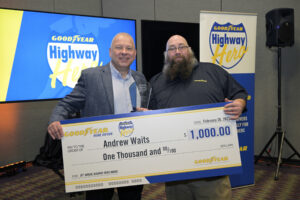 GOODYEAR HONORS 38th WINNER OF HIGHWAY HERO AWARD